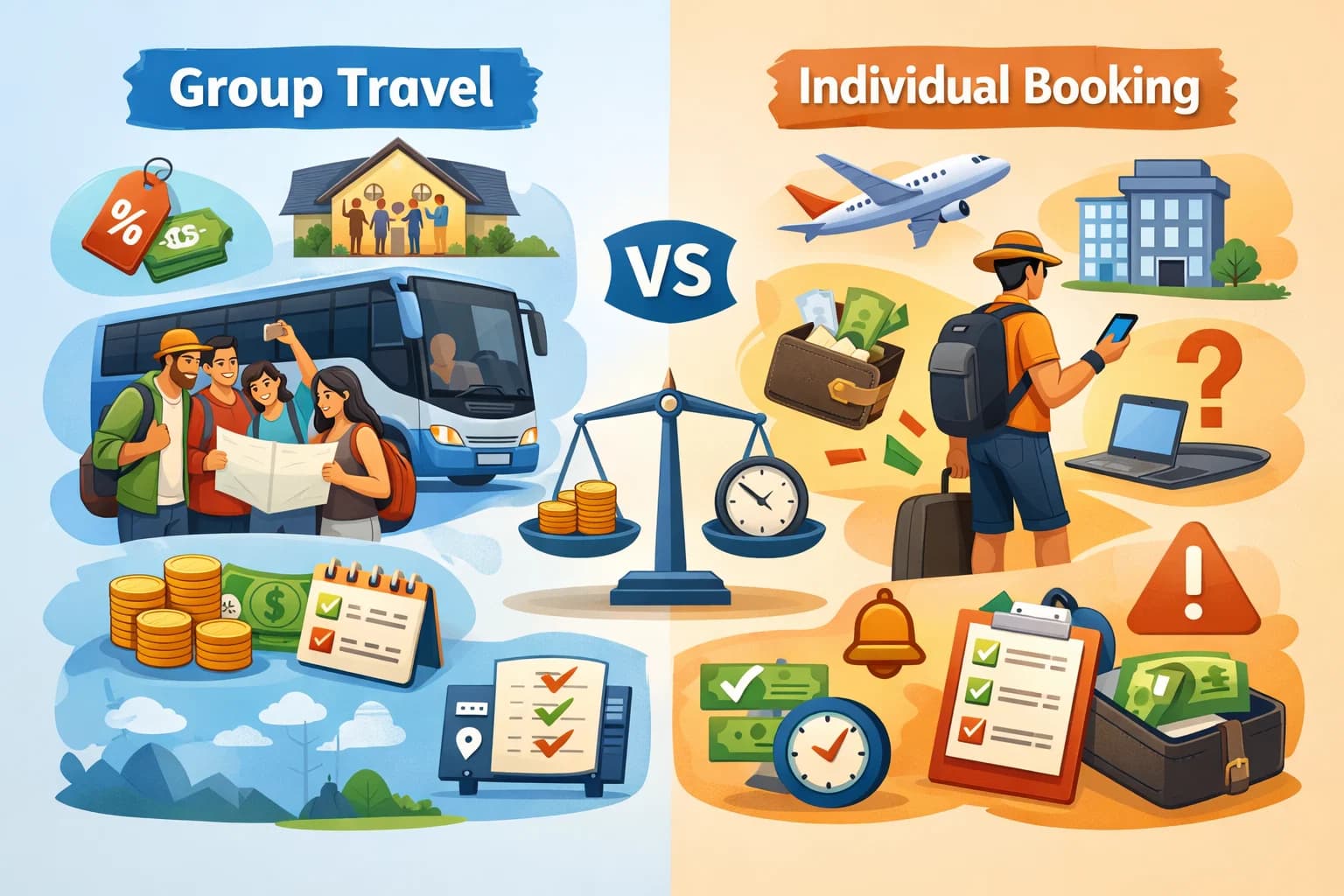 Group Travel vs Individual Booking: Pros, Cons, and Cost Breakdown