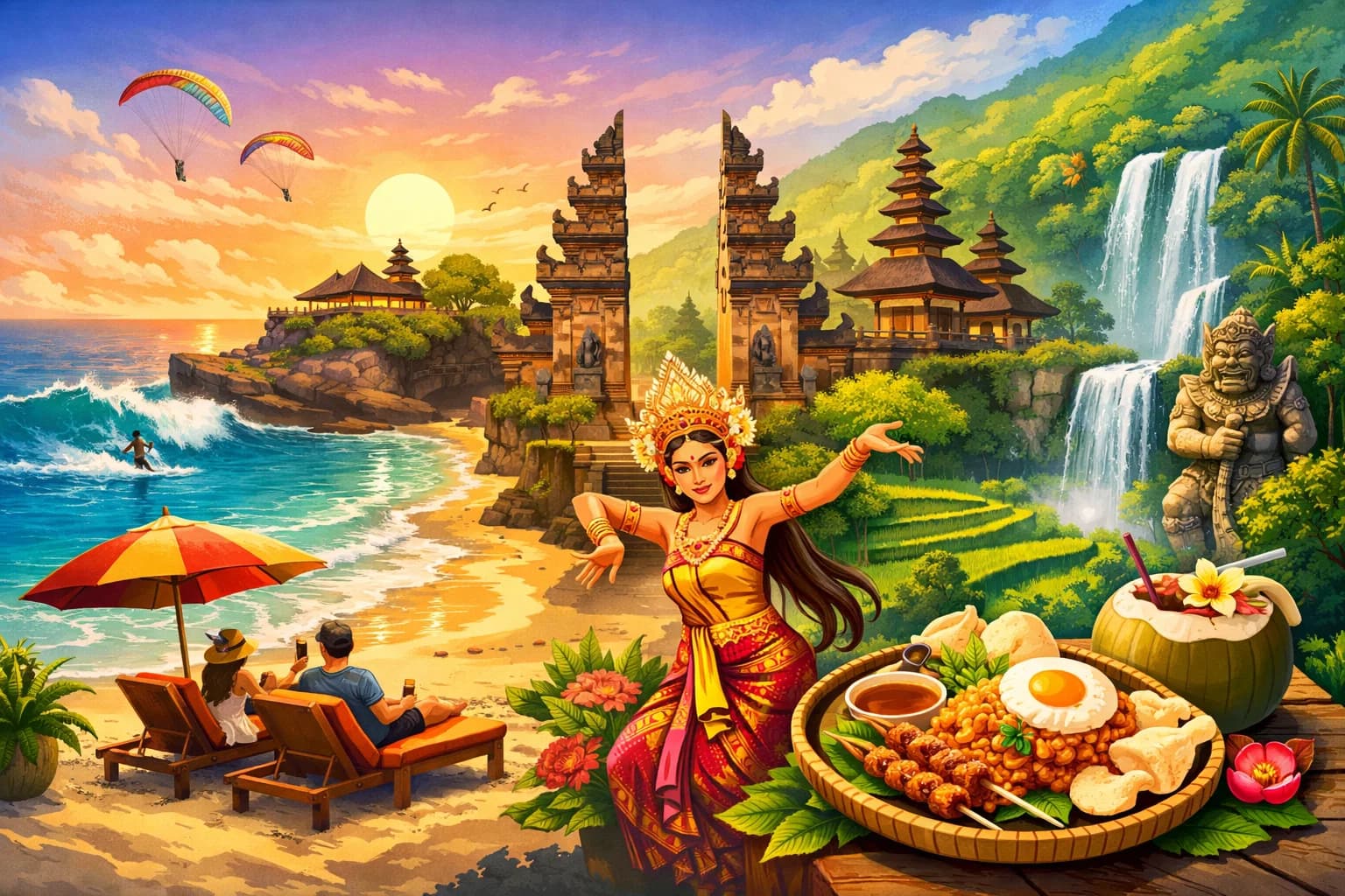 Travel Guide for Bali: The Ultimate Travel Guide for Bali (Beaches, Temples & Food)