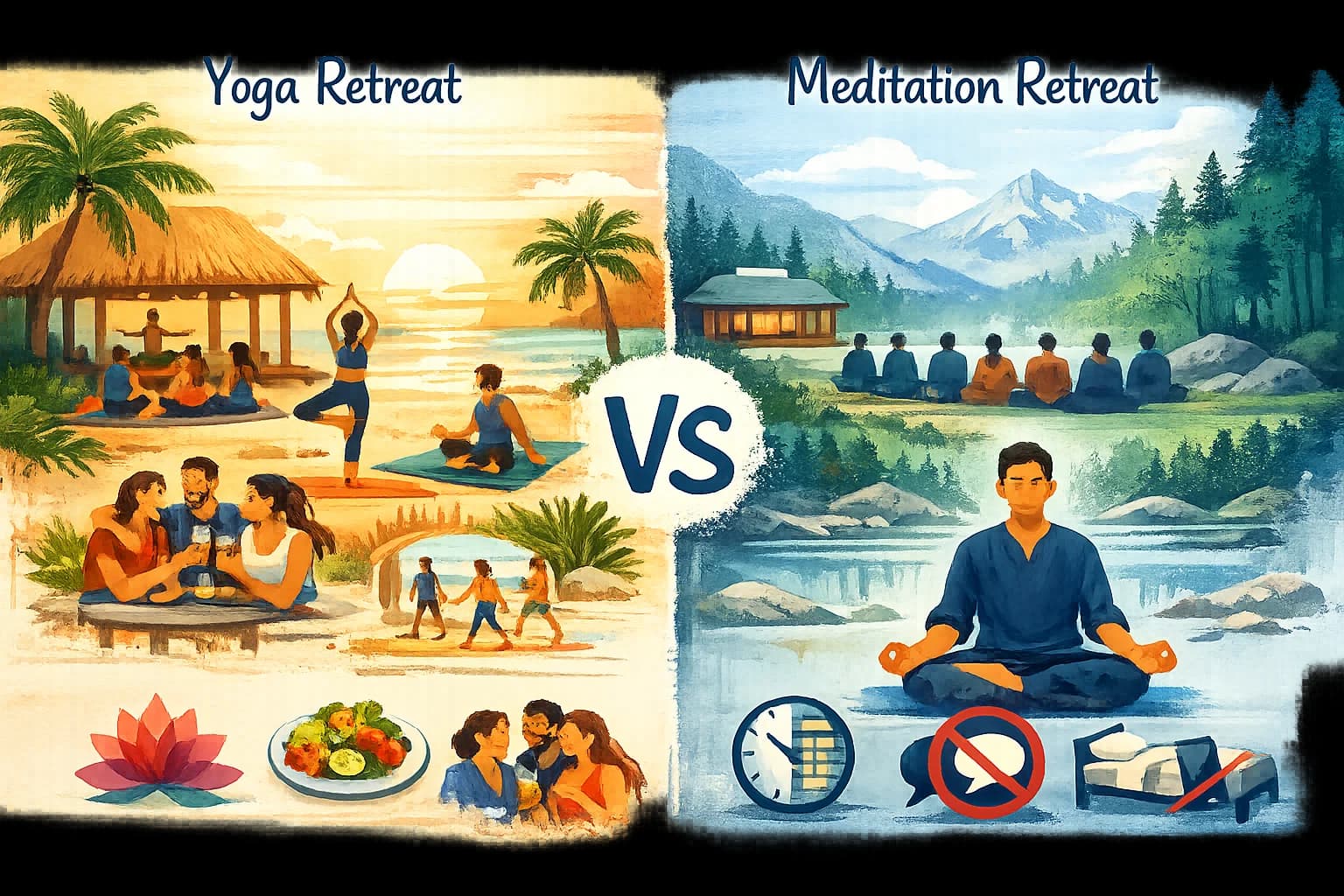Yoga Retreats vs Meditation Retreats: How to Decide What You Need